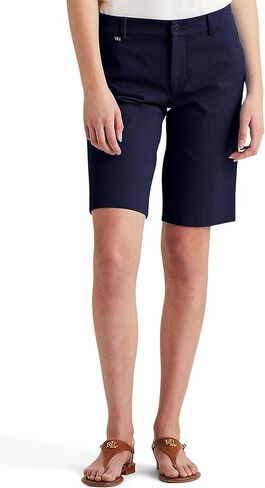 شورت لورين رالف لورين ثنائي التمدد من نسيج قطني طويل لورين كحلي 10 in Kuwait