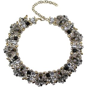 Trimscraft حجر الراين مريلة بيان طوق قلادة مكتنزة المختنق زي مجوهرات للنساء in Kuwait