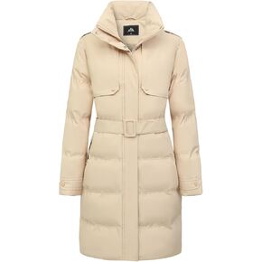 MOERDENG Women's Waterproof Long Winter Coat Warm Puffer Jacket Thickened Down Parka Maxi Coat in Saudi Arabia