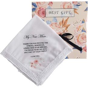 Udobuy هدية منديل الزفاف للعروس الأم الأب الجدة الأصدقاء، هالوين الزفاف المطبوعة ، تذكار الأم لأم. in Kuwait