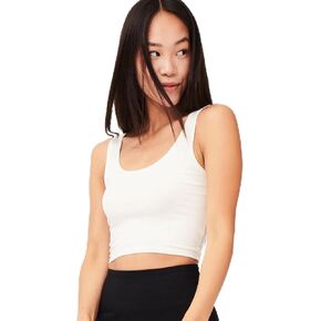 Groceries Womens Organic Cotton Fitted Crop Top Our #1 Activewear Top in Saudi Arabia