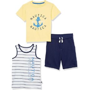 مجموعات Nautica (KHQ) للأولاد مكونة من 3 قطع تي شيرت وقميص بدون أكمام ومجموعة قصيرة متماسكة in Kuwait