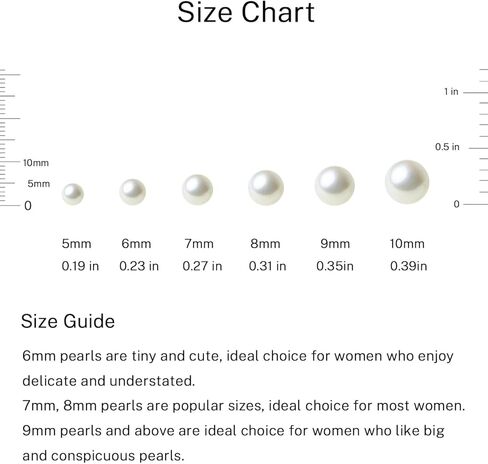 AAAA Round Pendant Single Pearl Necklace Sterling Silver Freshwater Cultured Pearl Necklace for Women 16-18 inch in Kuwait