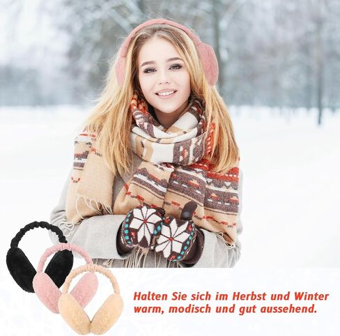 DragonflyDreams 3 عبوات من أغطية الأذن الشتوية من الفرو الصناعي أغطية أذن دافئة قابلة للطي لتدفئة الأذن الناعمة للتزلج في الهواء الطلق in Kuwait
