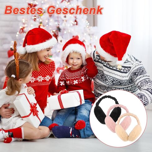 DragonflyDreams 3 عبوات من أغطية الأذن الشتوية من الفرو الصناعي أغطية أذن دافئة قابلة للطي لتدفئة الأذن الناعمة للتزلج في الهواء الطلق in Kuwait