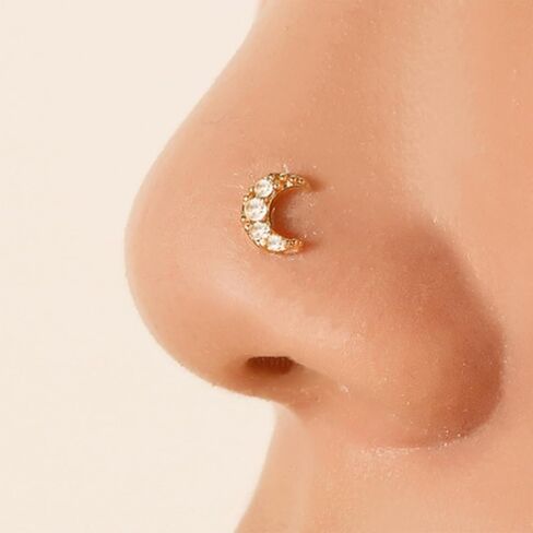 حلقات الأنف من AVYRING، ترصيع الأنف، حلقات الأنف، ثقب الأنف، ثقب الأنف على شكل حرف L، حلقة الأنف الفولاذية الجراحية، ثقب الأنف، حلقات الأنف للنساء، مسمار الأنف، ثقب الأنف، فضي، ذهبي، أسود، 20 جرام in Kuwait