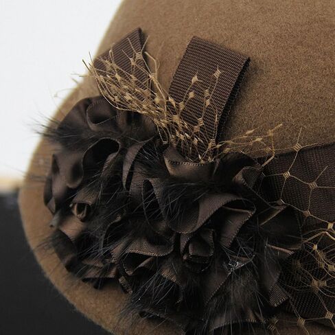 Maitose® Women's Lace Flower Wool Beret Cap in Kuwait