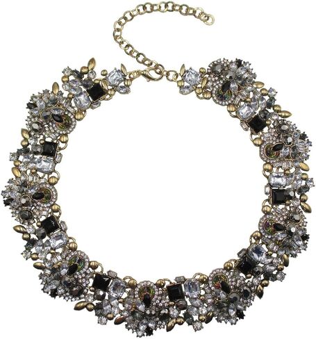 Trimscraft حجر الراين مريلة بيان طوق قلادة مكتنزة المختنق زي مجوهرات للنساء in Kuwait