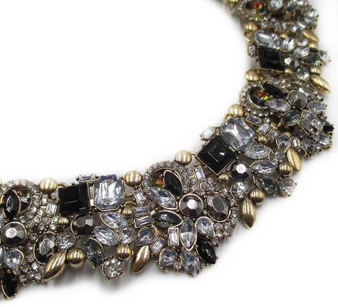 Trimscraft حجر الراين مريلة بيان طوق قلادة مكتنزة المختنق زي مجوهرات للنساء in Kuwait