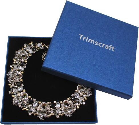 Trimscraft حجر الراين مريلة بيان طوق قلادة مكتنزة المختنق زي مجوهرات للنساء in Kuwait