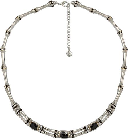 قلادة جون ميديروس مطلية بالذهب والفضة بدرجتين 40.64 سم مع أحجار سوداء مصنوعة في الولايات المتحدة الأمريكية in Kuwait