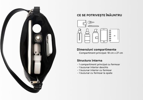 MAALEX Small Shoulder Bag with Removable Strap and Chain, CrossBody Clutch Tote Purse Handbag for Women Vegan Leather with Zipper Closure, Black in Saudi Arabia
