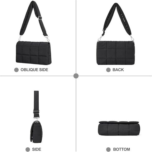 CLUCI Puffer Shoulder Bag Puffy Crossbody Purses for Women Quilted Tote Handbag in Kuwait