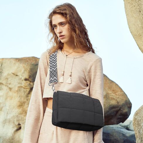 CLUCI Puffer Shoulder Bag Puffy Crossbody Purses for Women Quilted Tote Handbag in Kuwait