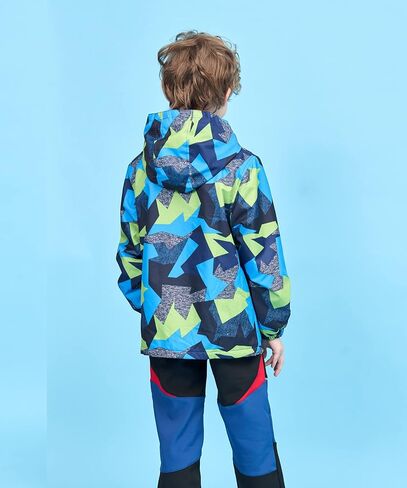 M2C Boys Outdoor Color Block Fleece Lining Windproof Jackets with Hood in Saudi Arabia