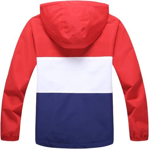 M2C Boys Outdoor Color Block Fleece Lining Windproof Jackets with Hood in Saudi Arabia