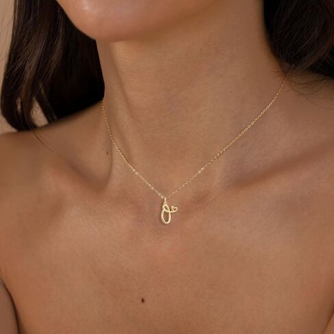 Rotnso Dainty Gold Initial Necklaces for Women Girls, 14K Gold Plated Tiny Letter Pendant Necklace Simple Cute Custom Personalized Monogram Name Choker Trendy Minimalist Jewelry Gift for Teen Girls in Saudi Arabia