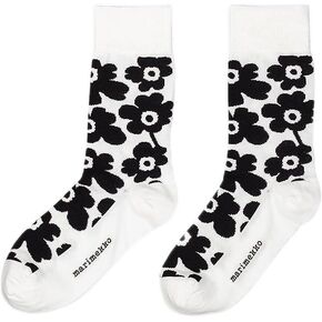 MARIMEKKO - Kirmalla Unikko Cotton Blend Socks (Black Poppy)