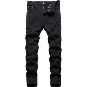 Homllyer Ripped Jeans for Men,Mens Slim Straight Fit Denim Jeans in Saudi Arabia
