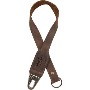 Hide & Drink, Keychain Lanyard, Badge Holder, Clip to Attach to House, Car, and Apartment Keys, Full Grain Leather, Handmade in Kuwait