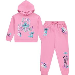 Disney Girls Lilo & Stitch Clothing Set - Stitch Sweatshirt Hoodie and Jogger - 2-Piece Outfit Set - Sizes 4-16