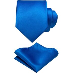 RBOCOTT Solid Color Tie and Pocket Square Set for Men in Kuwait