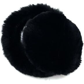 surell Faux Rex Earmuff with Halo Band - Fake Fur Winter Accessory - Warm Fashion Ear Muff - Soft Fuzzy and Fluffy Headwear in Kuwait