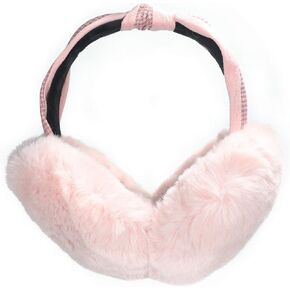 ZLYC Winter Faux Fur Foldable Earmuffs Cute Fuzzy Ear Muffs for Women Girls