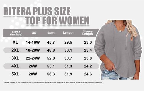RITERA Women's Plus Size Hoodies Tie Dye Hoodie Long Sleeve Sweatshirts Drawstring Pullover Casual Sweater top L-5XL in Kuwait