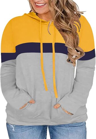RITERA Women's Plus Size Hoodies Tie Dye Hoodie Long Sleeve Sweatshirts Drawstring Pullover Casual Sweater top L-5XL in Kuwait