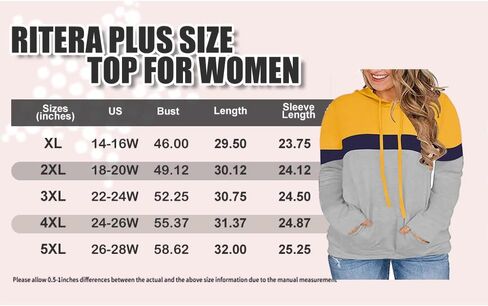 RITERA Women's Plus Size Hoodies Tie Dye Hoodie Long Sleeve Sweatshirts Drawstring Pullover Casual Sweater top L-5XL in Kuwait