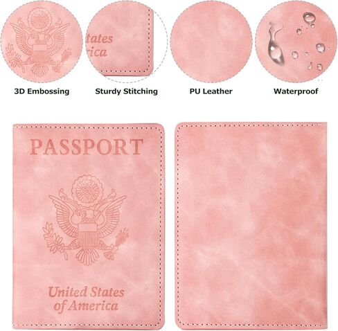 مجموعة حامل جواز السفر وحامل بطاقات اللقاح، محفظة جواز السفر، حافظة غطاء جواز السفر للنساء والرجال (رمادي فاتح) قطعة واحدة in Kuwait