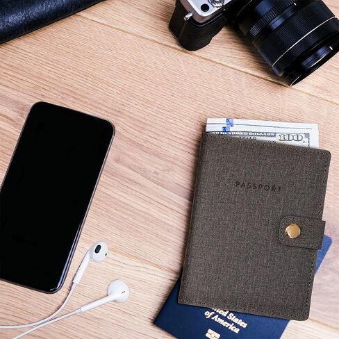 حافظة حامل جواز سفر Eccolo - محفظة جواز سفر RFID مع غطاء مستندات السفر وحامل بطاقة الائتمان، جلد صناعي، قفل سريع، تخزين داخلي، يناسب جواز السفر ذو الحجم القياسي (وردي، 4 × 5.5 بوصة) in Saudi Arabia
