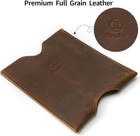 حافظة حامل جواز السفر من الجلد الطبيعي من Ringsun مصنوعة يدويًا in Kuwait