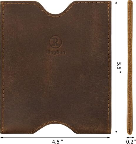 حافظة حامل جواز السفر من الجلد الطبيعي من Ringsun مصنوعة يدويًا in Kuwait