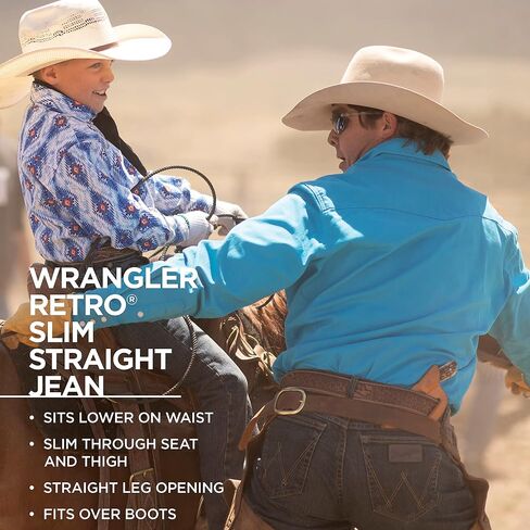 Wrangler Men's Retro Slim Fit Straight Leg Jean, Roughhouse in Saudi Arabia