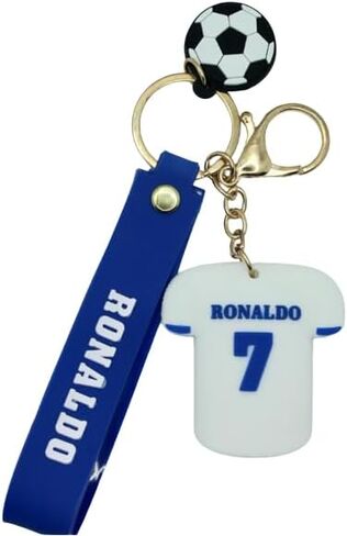 حلقة مفاتيح رونالدو لكرة القدم رونالدو CR7 هدية للاولاد والرجال من رونالدو، ازرق، مقاس واحد in Kuwait