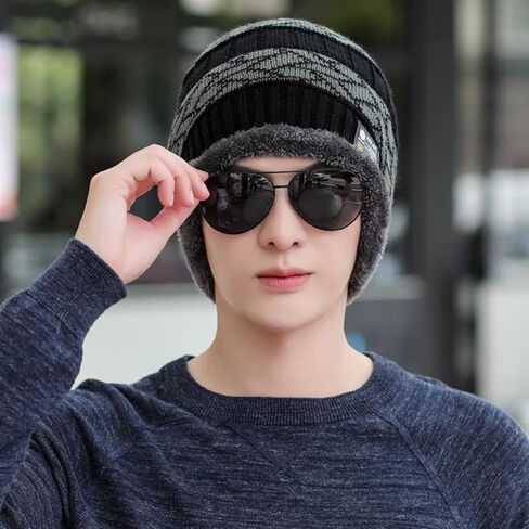 شتاء دافئ مطاطا لينة حماية الأذن وشاح محبوك قبعة الصوف اصطف مع واقي الوجه القبعات يندبروف قبعة صغيرة دافئة in Kuwait
