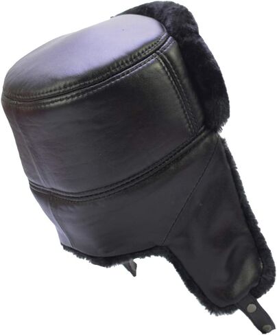 Sandy Ting Russian Soviet Winter Fur Military Cossack Ushanka Leather Hat in Saudi Arabia