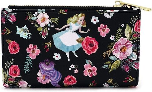 Loungefly x Alice in Wonderland Character Floral Print Wallet (Black, One Size) in Saudi Arabia