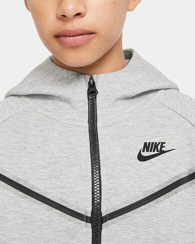 Nike Sportswear Tech Fleece Big KidsFull-Zip Hoodie CZ2570-091 (Grey),Small in Saudi Arabia