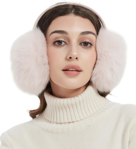 Bibury Real Fox Fur Earmuffs, Winter Ear Muffs, Cold Weather Head Warmer… in Saudi Arabia