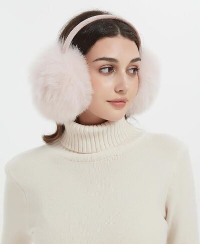Bibury Real Fox Fur Earmuffs, Winter Ear Muffs, Cold Weather Head Warmer… in Saudi Arabia