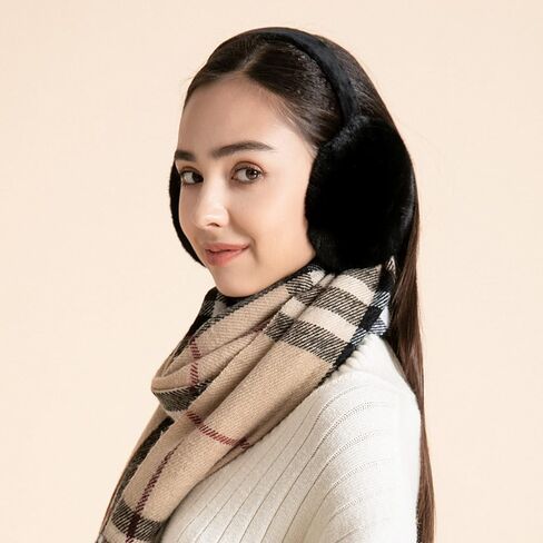 ZLYC Winter Faux Fur Foldable Earmuffs Cute Fuzzy Ear Muffs for Women Girls in Saudi Arabia
