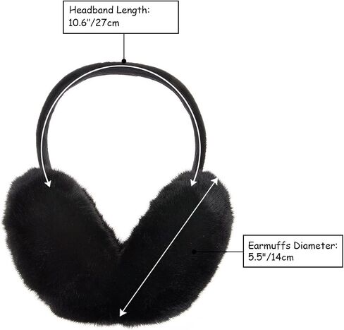 ZLYC Winter Faux Fur Foldable Earmuffs Cute Fuzzy Ear Muffs for Women Girls in Saudi Arabia