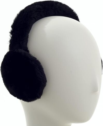 surell Faux Rex Earmuff with Halo Band - Fake Fur Winter Accessory - Warm Fashion Ear Muff - Soft Fuzzy and Fluffy Headwear in Saudi Arabia