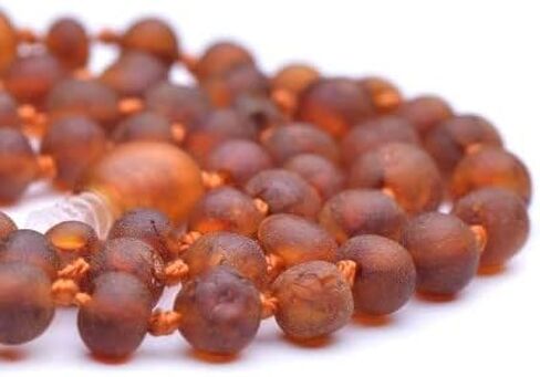 RAW Baltic Amber Necklace and Amber Bracelet - Natural Amber from Baltic Region, Genuine Amber (13in. and 5.5in.) in Kuwait