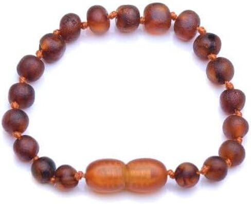 RAW Baltic Amber Necklace and Amber Bracelet - Natural Amber from Baltic Region, Genuine Amber (13in. and 5.5in.) in Kuwait