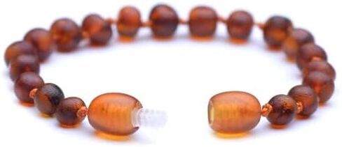 RAW Baltic Amber Necklace and Amber Bracelet - Natural Amber from Baltic Region, Genuine Amber (13in. and 5.5in.) in Kuwait