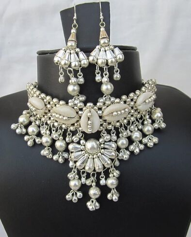 انديا ستوب قلادة طويلة بنمط بوهو بسلسلة متصلة بالخرز مقاس 8 ملم من سنو فلاك | مجوهرات عصرية فريدة للنساء | نمط تقليدي عتيق بنمط غجري هيبي ريترو, أحجار كريمة, سنو فليك in Kuwait